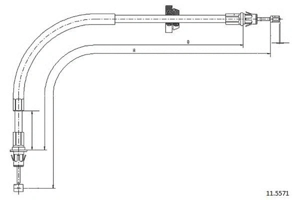Cable Pull, parking brake (11.5571)