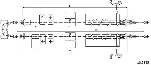Cable Pull, parking brake (10.5345)