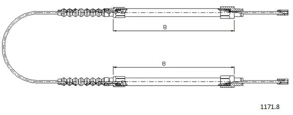 Cable Pull, parking brake (1171.8)