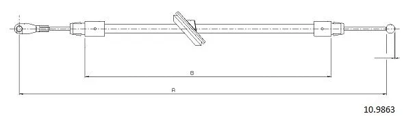 Cable Pull, parking brake (10.9863)