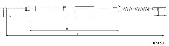 Cable Pull, parking brake (10.9891)