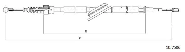 Cable Pull, parking brake (10.7506)