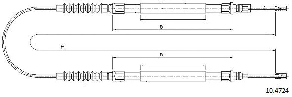 Cable Pull, parking brake (10.4724)