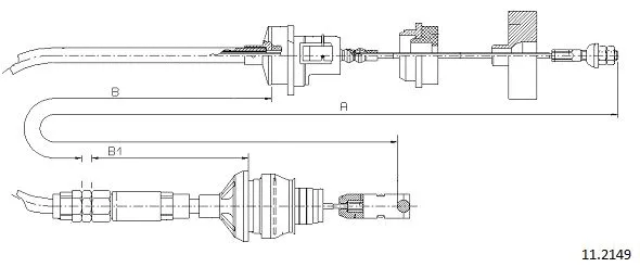 Cable Pull, clutch control (11.2149)