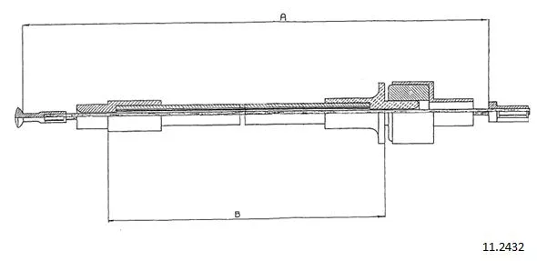 Cable Pull, clutch control (11.2432)