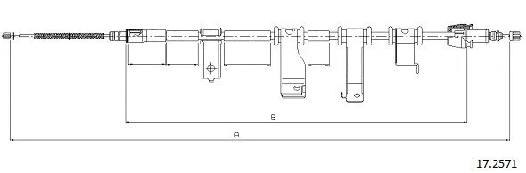 Cable Pull, parking brake (17.2571)