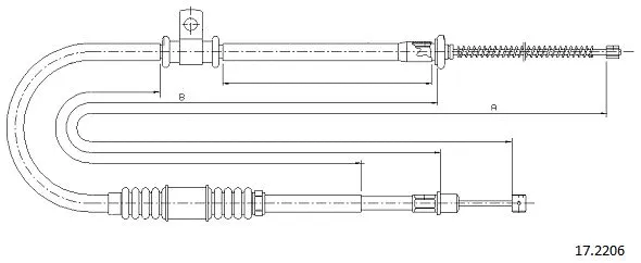 Cable Pull, parking brake (17.2206)