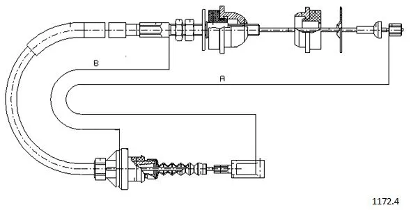 Cable Pull, clutch control (1172.4)