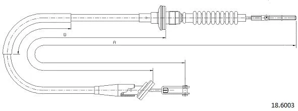 Cable Pull, clutch control (18.6003)