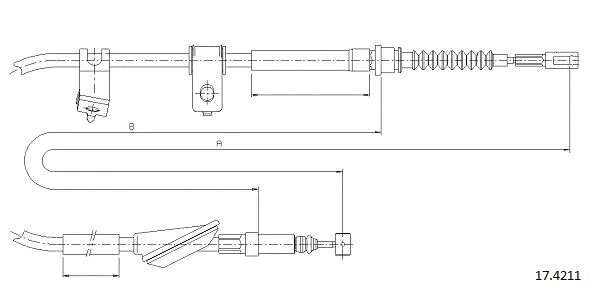 Cable Pull, parking brake (17.4211)