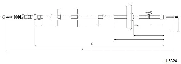 Cable Pull, parking brake (11.5824)