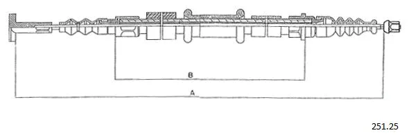 Cable Pull, parking brake (251.25)