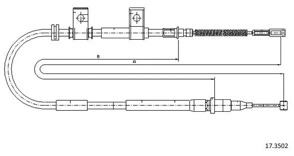 Cable Pull, parking brake (17.3502)