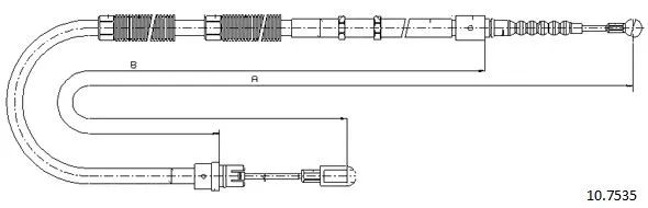 Cable Pull, parking brake (10.7535)