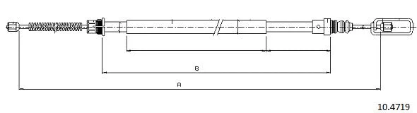 Cable Pull, parking brake (10.4719)