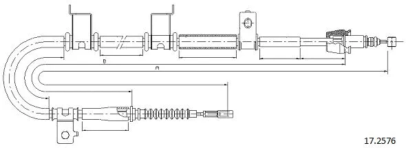 Cable Pull, parking brake (17.2576)