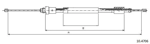 Cable Pull, parking brake (10.4706)