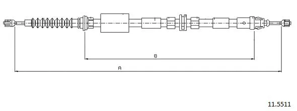 Cable Pull, parking brake (11.5511)