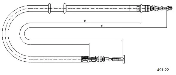 Cable Pull, parking brake (491.22)