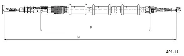 Cable Pull, parking brake (491.11)