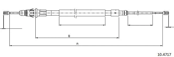 Cable Pull, parking brake (10.4717)