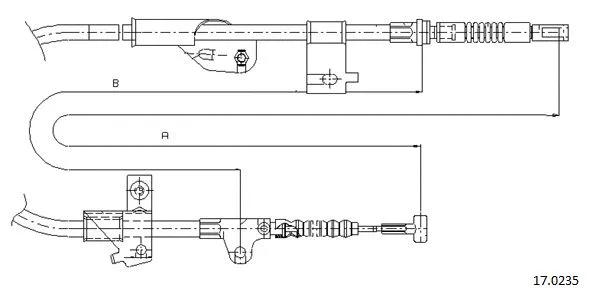 Cable Pull, parking brake (17.0235)
