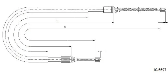Cable Pull, parking brake (10.6697)