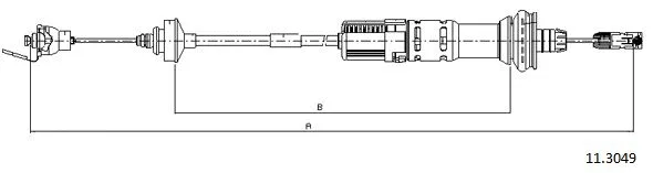 Cable Pull, clutch control (11.3049)