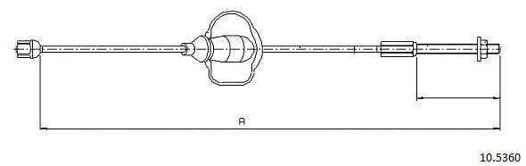 Cable Pull, parking brake (10.5360)