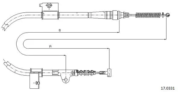 Cable Pull, parking brake (17.0331)