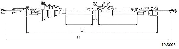 Cable Pull, parking brake (10.8062)