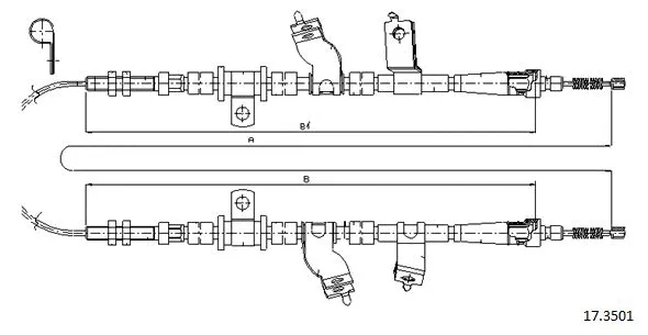 Cable Pull, parking brake (17.3501)
