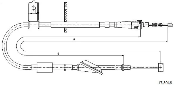 Cable Pull, parking brake (17.5046)