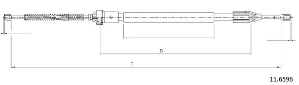 Cable Pull, parking brake (11.6596)