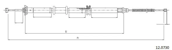Cable Pull, parking brake (12.0730)