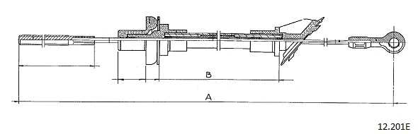Cable Pull, clutch control (12.201E)