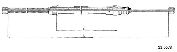 Cable Pull, parking brake (11.6673)