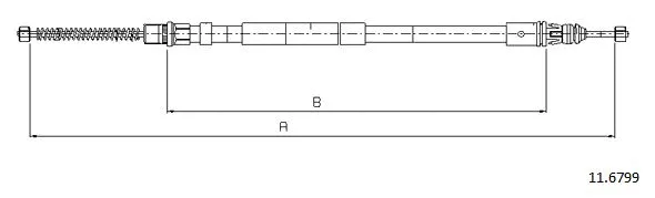 Cable Pull, parking brake (11.6799)