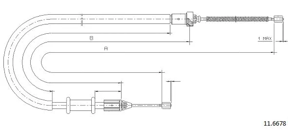 Cable Pull, parking brake (11.6678)