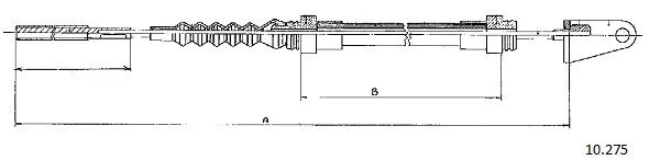Cable Pull, clutch control (10.275)