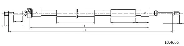 Cable Pull, parking brake (10.4666)