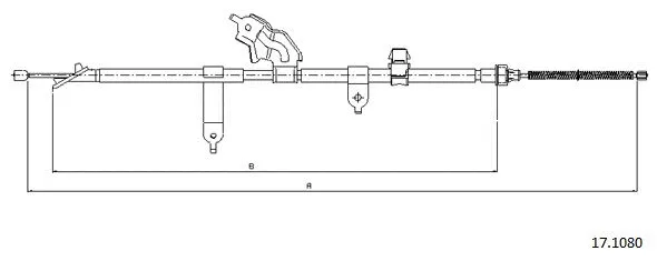 Cable Pull, parking brake (17.1080)