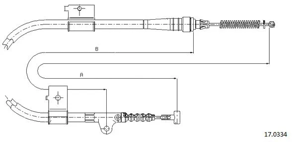Cable Pull, parking brake (17.0334)