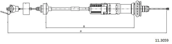 Cable Pull, clutch control (11.3059)