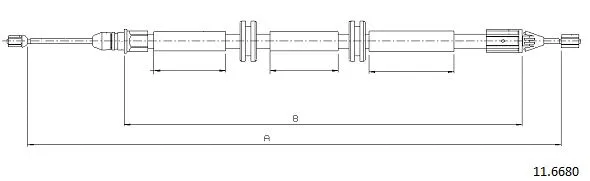 Cable Pull, parking brake (11.6680)