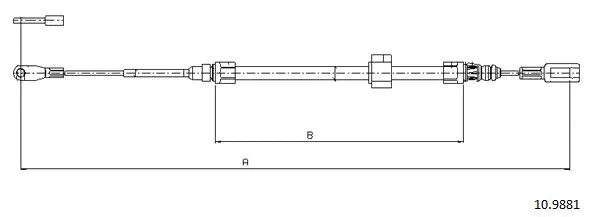 Cable Pull, parking brake (10.9881)