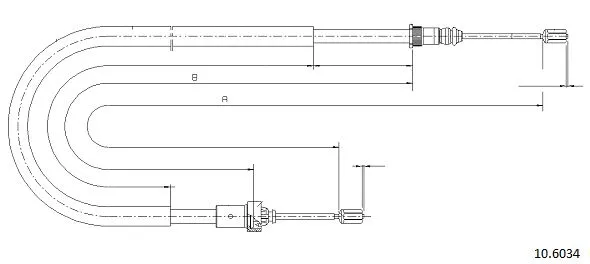 Cable Pull, parking brake (10.6034)