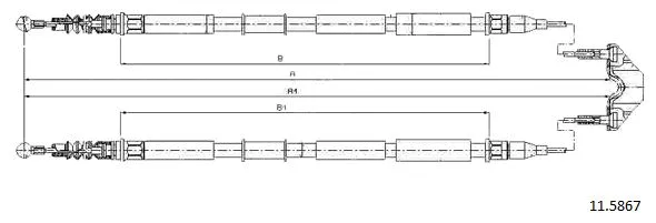 Cable Pull, parking brake (11.5867)