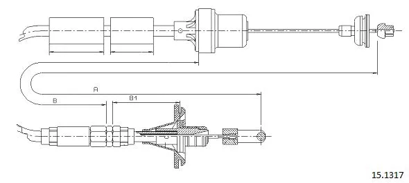 Cable Pull, clutch control (15.1317)