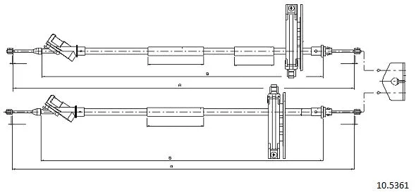Cable Pull, parking brake (10.5361)